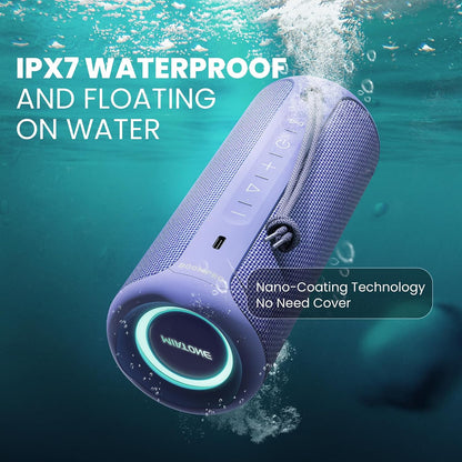 MIATONE Portable Bluetooth Speaker 36W Stereo Sound Bass Boost, 24H Playtime, Bluetooth 5.3 TWS Pairing Girl Friend Gifts for Woman(Purple)