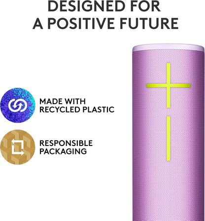 Ultimate Ears MEGABOOM 4 Portable Waterproof Bluetooth Speaker, 360-Degree Sound, Thundering Bass, 147ft Range, 20-Hour Battery, Floating Speaker - Lilac