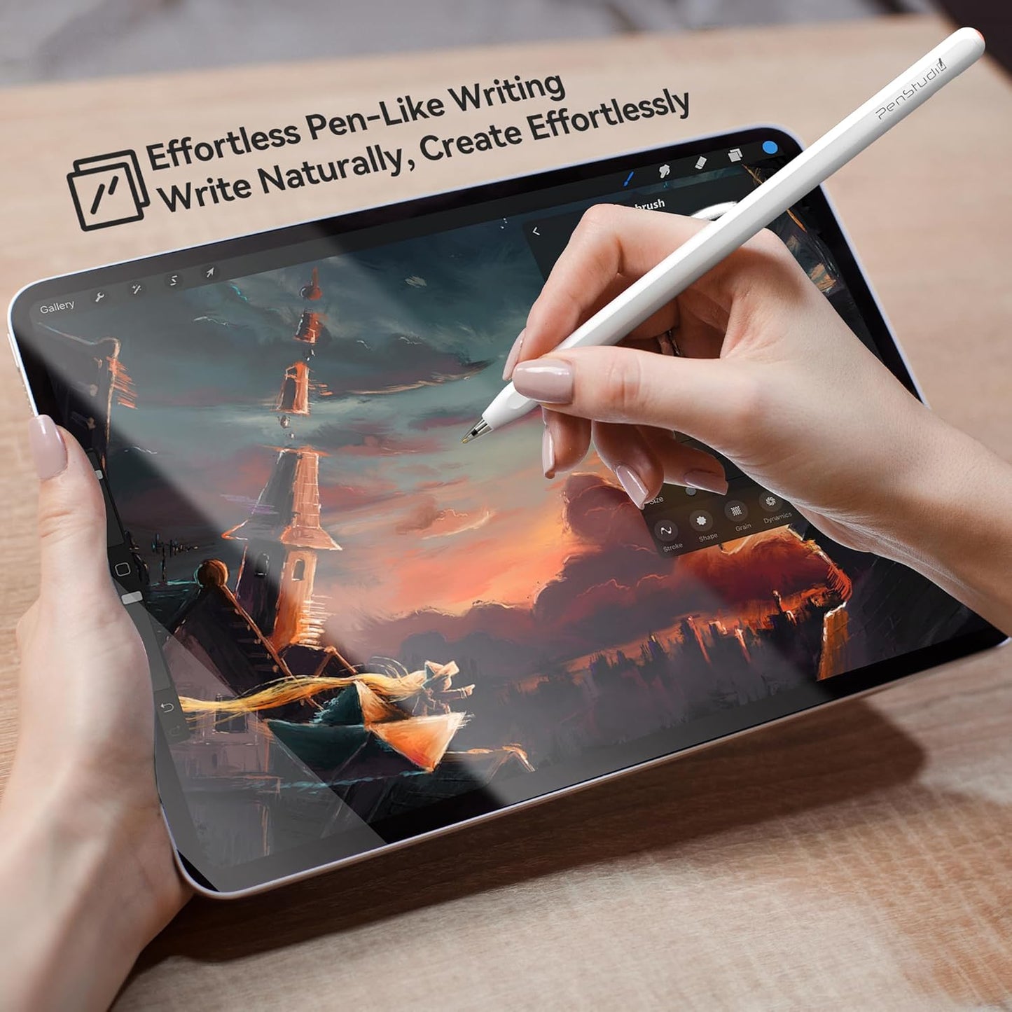 Chrome Metal Tips for Apple Pencil Pro/1st/2nd & USB-C, 2 Pack Durable Pencil Tip Replacement, Precise Control Stylus Tip, Real Pen Feel for Drawing & Note-Taking, iPad Pencil Nibs Accessory