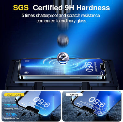 SMARTDEVIL 2 Pack Screen Protector for iPhone 13 Pro Max/iPhone 14 plus Tempered Glass, HD Clear Film, Easy Installation, Dust-Free & Bubble-Free