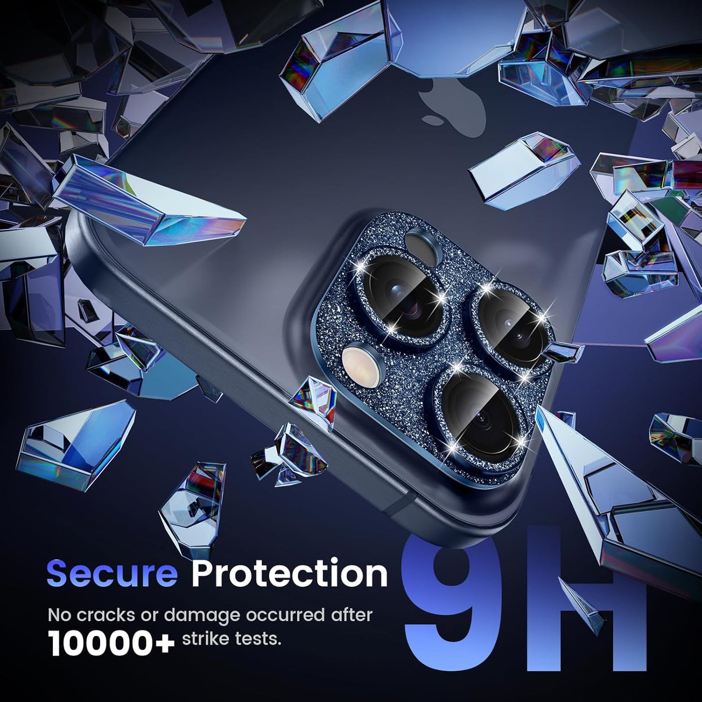 Tensea for iPhone 16 Pro/iPhone 16 Pro Max/iPhone 15 Pro/iPhone 15 Pro Max Camera Lens Protector, Metal Aluminum Alloy Tempered Glass Cover Camera Screen Protector Accessories, Case Friendly