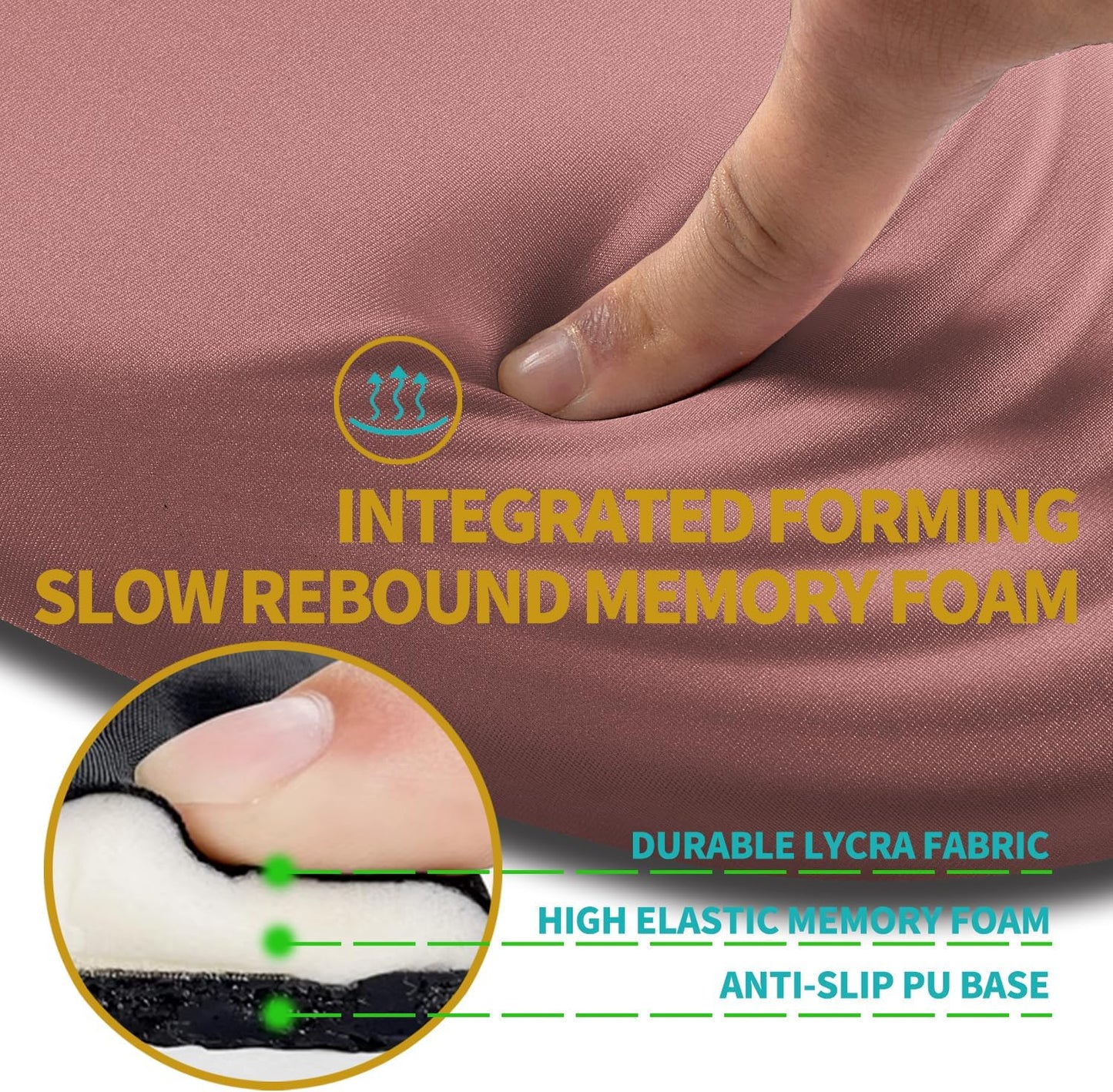 Hokafenle Ergonomic Mouse Pad Wrist Support with Stepped-Wedge Design, Wrist Rest Pain Relief Mousepad Filled with Memory Foam, Carpal Tunnel Mousepad for Wireless Mouse(12x8 inch, Pink)