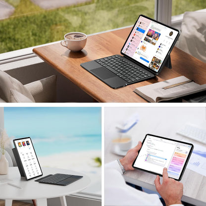 Detachable Keyboard Case for Apple iPad 11th Gen (A16) 2025 & iPad 10th Generation (10.9-inch): Wireless Backlit Keyboard with Trackpad, Magnetic Protective Cover