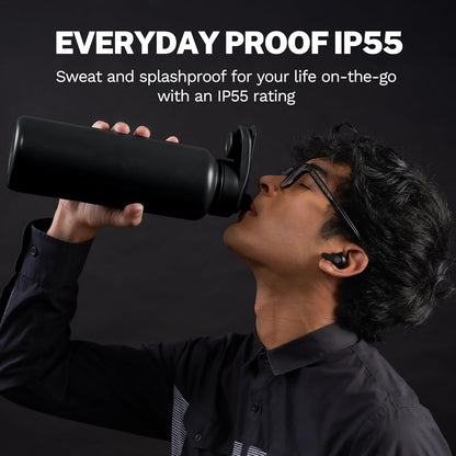 JLab Go Pods ANC True Wireless Bluetooth Earbuds & Charging Case, Hybrid Active Noise canceling + Be Aware for Safe Listening, 26+ Hours Total Playtime, Clear Calls, Custom Sound via App, Black