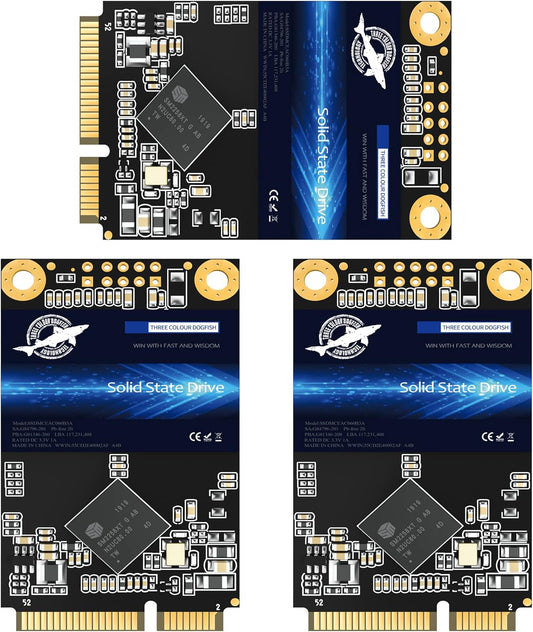 SSD MSATA 256GB Dogfish High Performance Internal Solid State Drive for Desktop Laptop 3 Unit Package Pack [256GB(3 Packs),MSATA]