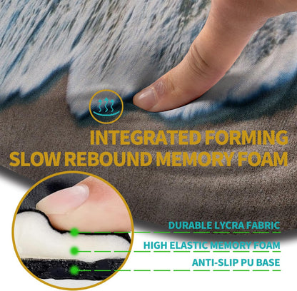 Hokafenle Ergonomic Mouse Pad Wrist Support with Stepped-Wedge Design, Wrist Rest Pain Relief Mousepad Filled with Memory Foam, Carpal Tunnel Mousepad for Wireless Mouse(12x8 inch, Sunrise at sea)