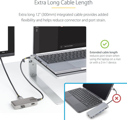 StarTech.com USB-C Docking Station for MacBook Pro M1 M2 M3 M4 and Windows, 4K 60Hz HDMI Video, HDR10, USB 5Gbps Hub, 100W Laptop Charging, GbE