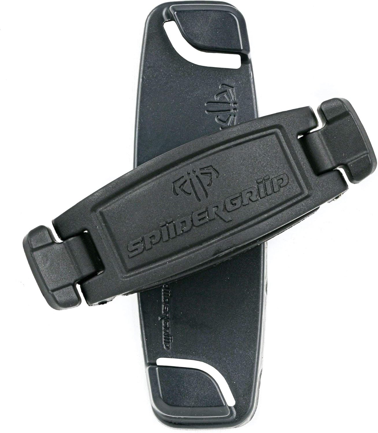 360 Rotating Phone Grip – Flat-Fold Kickstand & Secure Strap – Works with iPhone, Android, Tablets & Cases – Comfortable & Durable (Black)