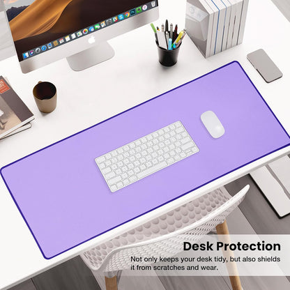 ALOANES Waterproof Mouse Pad with Durable Stitched Edge, XL Gaming Keyboard Pad, Non-Slip Rubber Base Mouse Mat, Extended Desk pad for Gamer, Office & Home, Lavender Mousepad 31.5''x 11.8''x 0.12''
