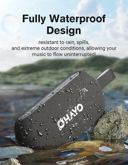 OHAYO 40W Wireless Portable Bluetooth Speaker with Lights, IPX7 Waterproof, Stereo Loud Sound, RGB Lights,TWS Pairing, AUX&TF-Card in, for Home/Party/Travel/Outdoor/Beach