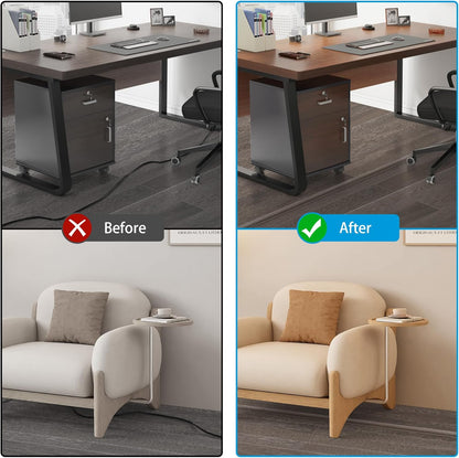 Floor Cord Cover 10ft, Cord Hider Floor Gray Wood, Cable Management Prevent Trips, Cable Cover Wire Covers for Electric Power Cords, Wire Protector Cavity W0.47in x H0.28in Grey