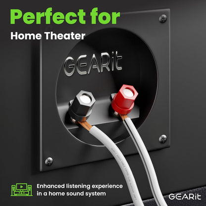 14AWG Speaker Wire, GearIT Pro Series 14 AWG Gauge Speaker Wire Cable (200 Feet / 60.9 Meters) Great Use for Home Theater Speakers and Car Speakers White