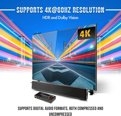 J-Tech Digital HDMI Splitter 1 in 2 Out 4K@60Hz, 1x2 HDMI Splitter for Duplicate/Mirror Screen 4K to 1080P Downscaling Function 3 EDID Settings (JTECH-SP12M18G)