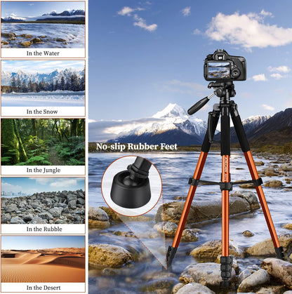 JOILCAN Tripod Camera Tripods, 74" Tripod for Camera Cell Phone Video Photography, Heavy Duty Tall Cameras Tripod Stand, Professional Travel DSLR Tripods Compatible with Canon iPhone, Max Load 15 LB
