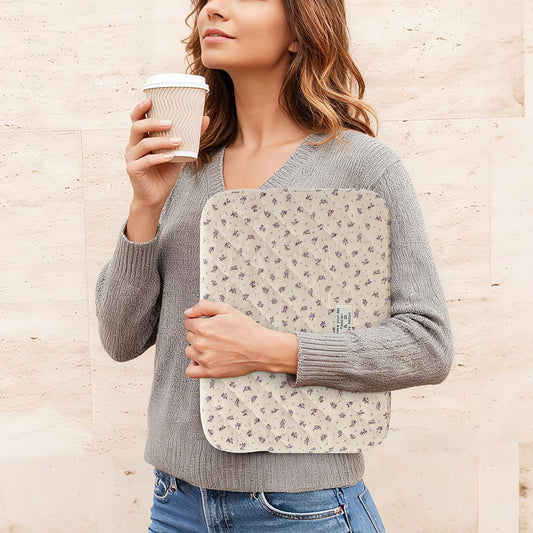 Puffy Laptop Sleeve 13-15.6 Inch Cute Quilted Laptop Protective Case Padded Floral Computer Sleeve for MacBook (A-Purple, 13 Inch)