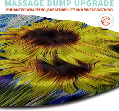 Ergonomic Mouse Pad Wrist Support with Memory Foam Massage Bulge, Carpal Tunnel Pain Relief Mousepad Wrist Rest for Mouse(12x8 inch,Sunflower)