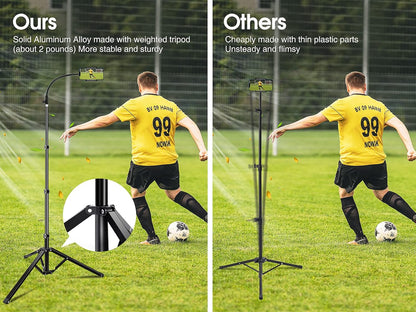 Elitehood 6.7 Feet Tall Phone Tripod, Heavy Duty Metal iPhone Tripod Stand with Remote, 17" Gooseneck Overhead Tripod for iPhone 15 14 13 Pro Max / 13 Pro / 13 12 11, Android Cell Phone Black