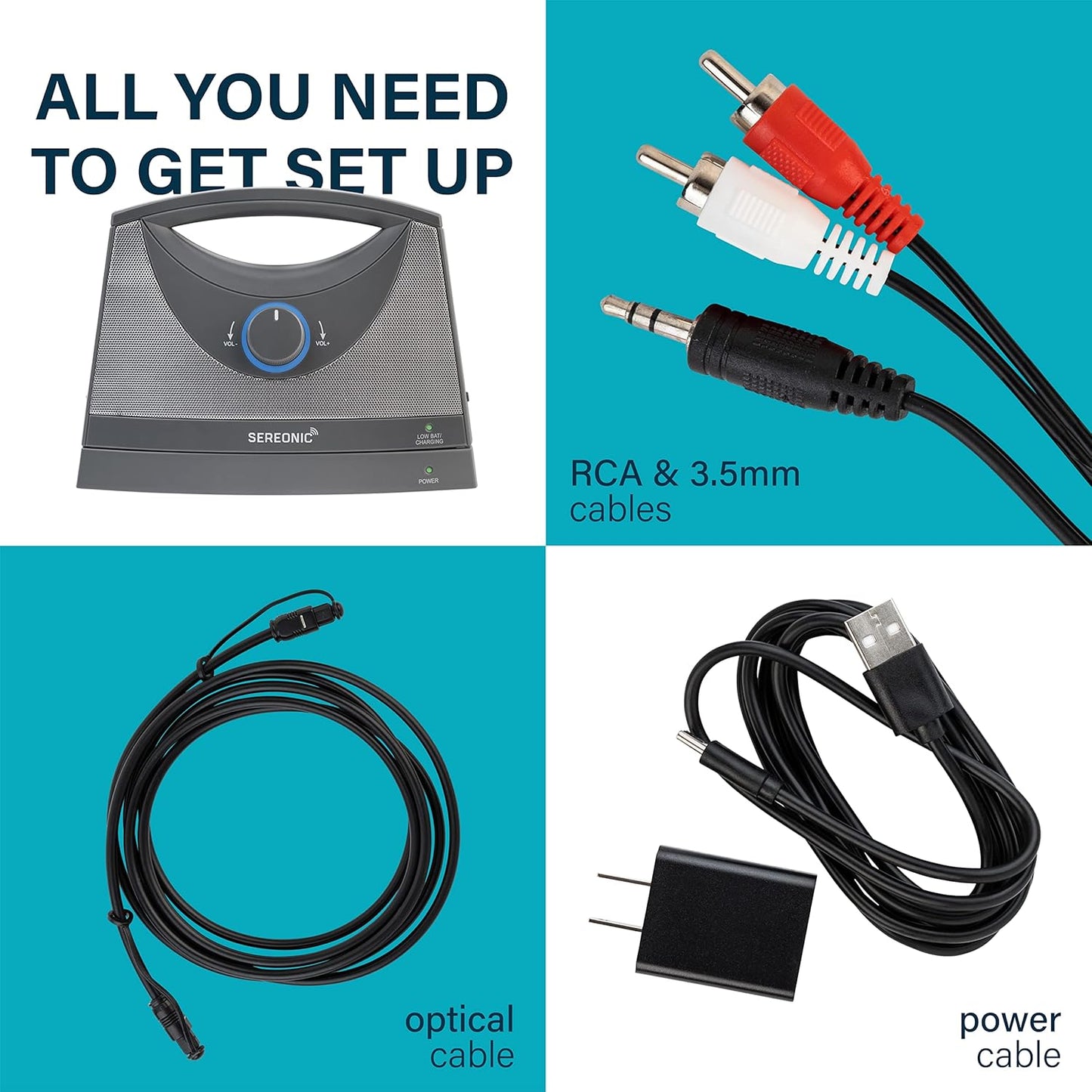 Wireless TV Speakers for Hard of Hearing - Portable, Powerful, and Convenient