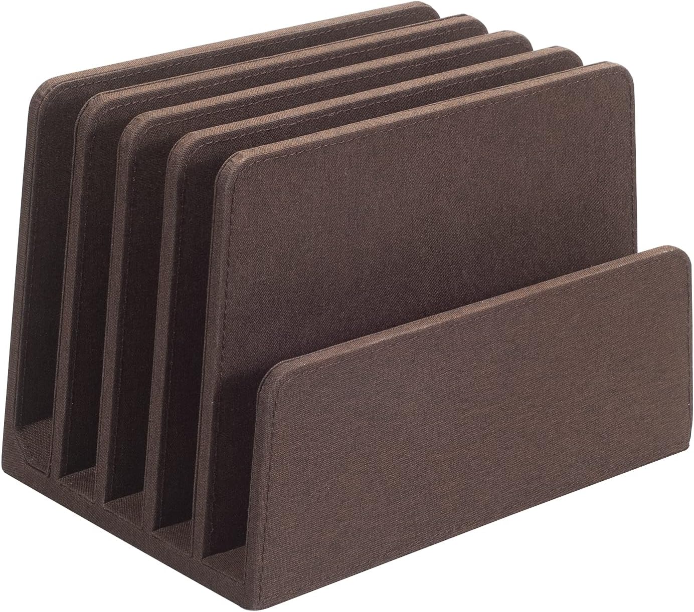 MobileVision Multi Device Stand & Organizer for Smartphones, Tablets and Laptops, Executive Dark Brown, 5 Slots