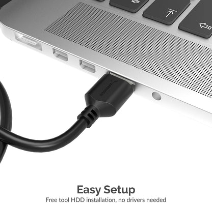 SABRENT SATA to USB Cable - USB 3.0 to 2.5” SATA I/II/III Hard Drive Adapter - External Converter for SSD/HDD Data Transfer (EC-SSHD)