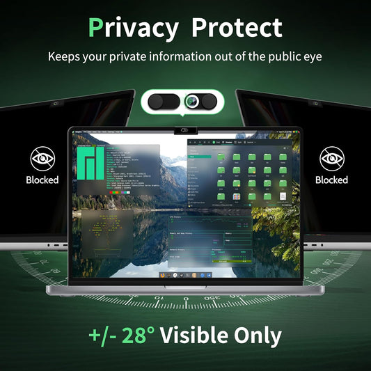 Privacy Screen for MacBook Air 15 Inch M2/M3/M4(2023-2025)-A3241 A2941 A3114 Anti Blue Light Glare Filter Removable Computer Protector, Bubble-Free Monitor Shield Laptop Film With Camera Cover