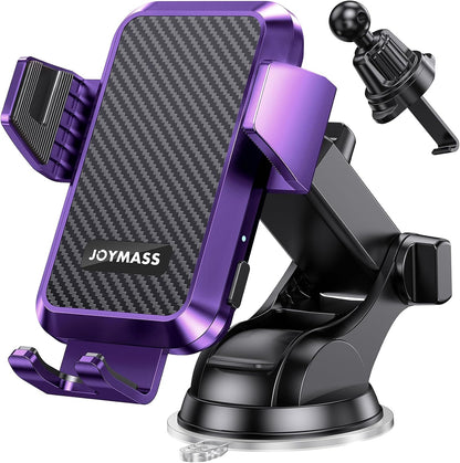 Wireless Car Charger, Phone Holders for Your Car, 15W Auto Clamping Phone Mount Car Accessories for iPhone 16 15 14 13 12 Mini Pro Max, Samsung Galaxy S24 Ultra S23 S22+ Note 20, etc - Purple