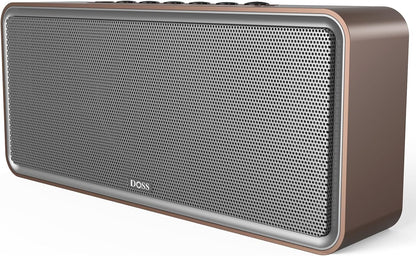 DOSS SoundBox XL Bluetooth Speaker with Subwoofer, 32W Loud Sound with Booming Bass, Dual DSP Technologies, 10H Playtime, USB-C, TWS, 2.1 Audio Channel for Home, Indoor and Office - Gold