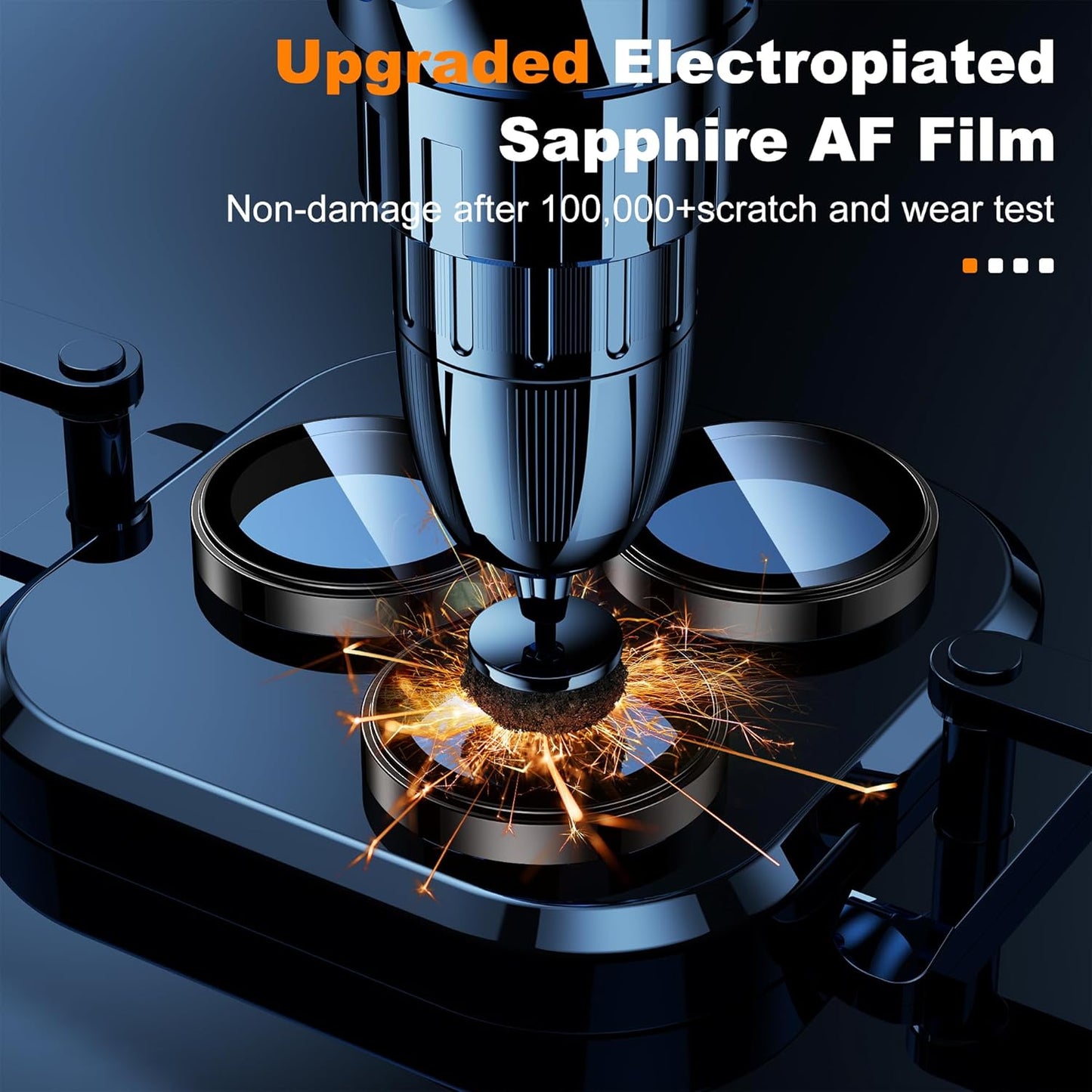 Hoerrye for iPhone 15 Pro Max/iPhone 15 Pro Camera Lens Protector [3+1] [Keep Lens Original Design] 9H Tempered Glass Camera Cover Screen Protector,Black Titanium