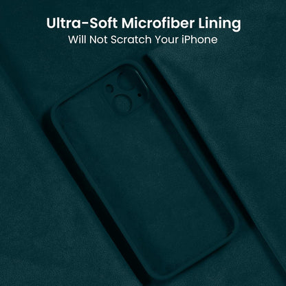 FireNova Designed for iPhone 15 Case, Silicone Upgraded [Camera Protection] Phone Case with [2 Screen Protectors], Soft Anti-Scratch Microfiber Lining Inside, 6.1 inch, Teal