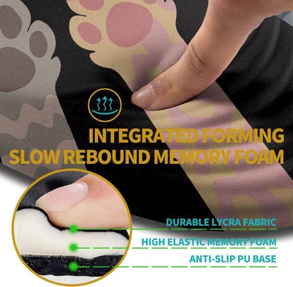 Hokafenle Ergonomic Mouse Pad Wrist Support with Stepped-Wedge Design, Wrist Rest Pain Relief Mousepad Filled with Memory Foam, Carpal Tunnel Mousepad for Wireless Mouse(12x8 inch, Paw)