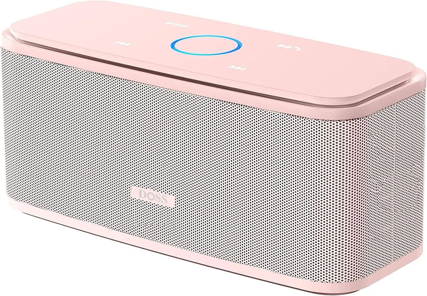 DOSS SoundBox Touch Wireless Bluetooth Speaker with 12W HD Sound and Bass, IPX5 Water-Resistant, 20H Playtime, Handsfree, Portable for Office, Home, Outdoor, Travel- Light Pink