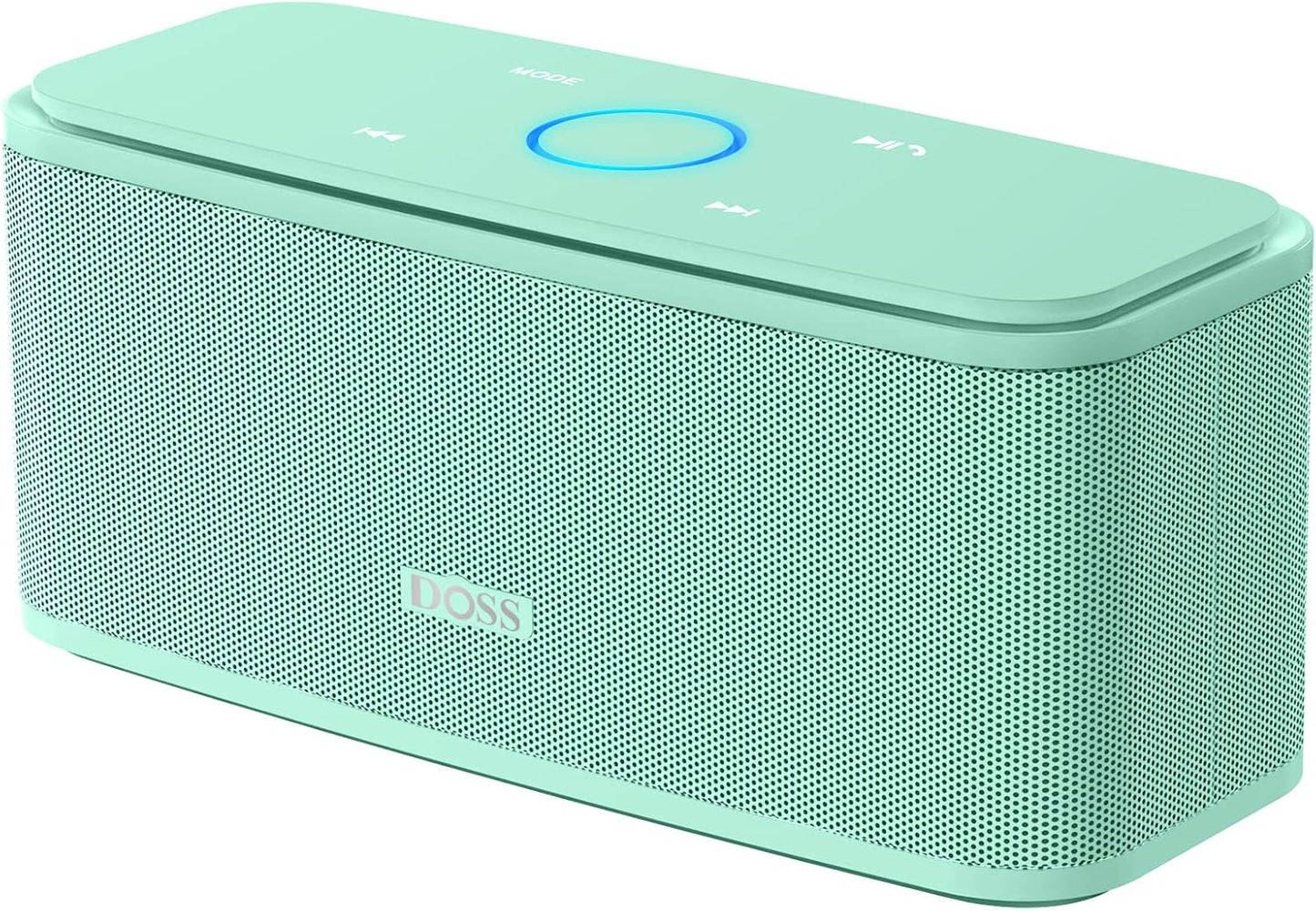 DOSS SoundBox Touch Wireless Bluetooth Speaker with 12W HD Sound and Bass, IPX5 Water-Resistant, 20H Playtime, Handsfree, Portable for Office, Home, Outdoor, Travel-Green