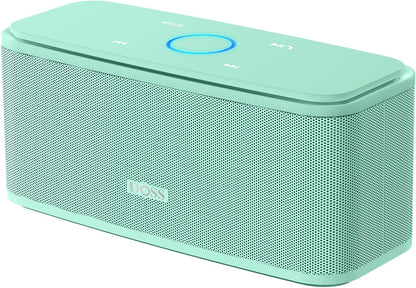 DOSS SoundBox Touch Wireless Bluetooth Speaker with 12W HD Sound and Bass, IPX5 Water-Resistant, 20H Playtime, Handsfree, Portable for Office, Home, Outdoor, Travel-Green