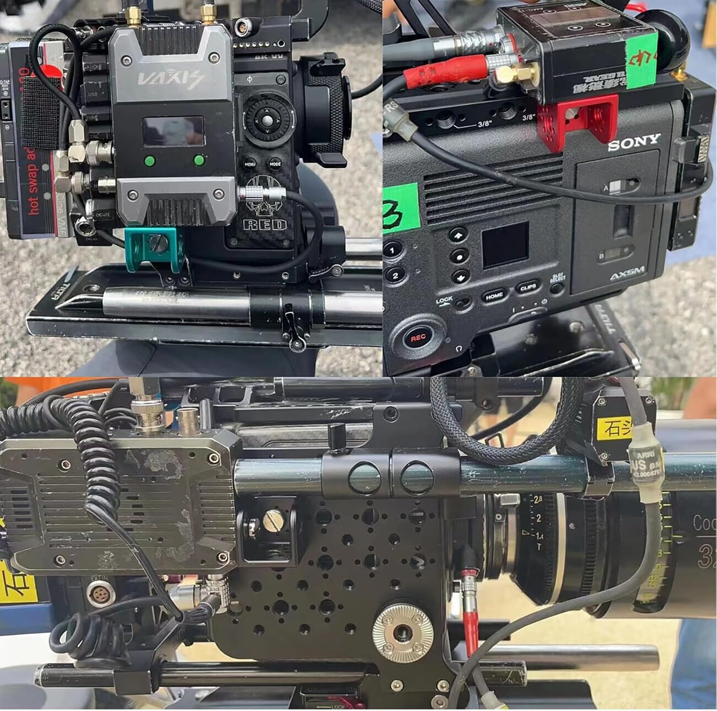 Block 3/8" Thread Bracket Lock Mounting Adapter for ARRI Sony RED Camera Lens Motor Teradek Wireless Black