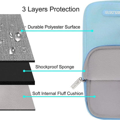MOSISO Laptop Case 15 inch, 15 inch Laptop Sleeve Compatible with MacBook Air 15 M4 A3241 M3 A3114 M2 A2941 2025 2024 2023,Dell XPS 15,Polyester Vertical Computer Sleeve Bag with Pocket, Air Blue