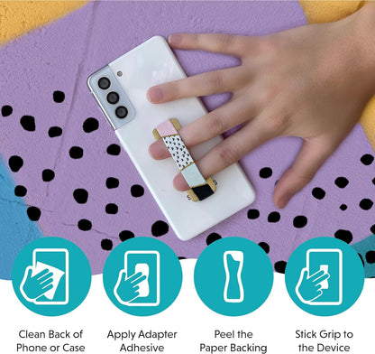 LOVEHANDLE Universal Phone Grip for Smartphones & Mini Tablets - Phone Holder for Hand - Wireless Charging Compatible - Made in The USA - Hula Girl