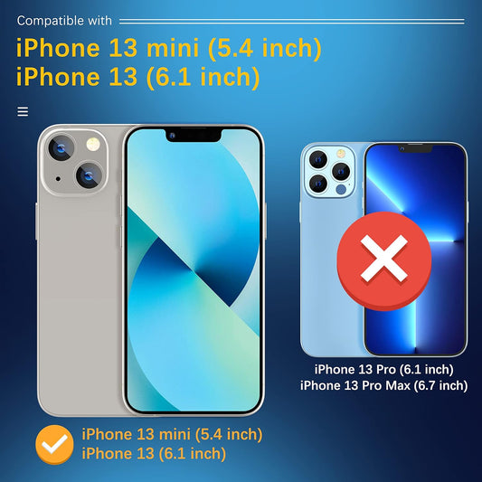 UniqueMe [3 Pack Compatible with iPhone 13 6.1" / iPhone 13 Mini 5.4" Camera Lens Protector Tempered Glass, [Case Friendly][New Version][Scratch-Resistant][Easy Installation] - Silver Circle