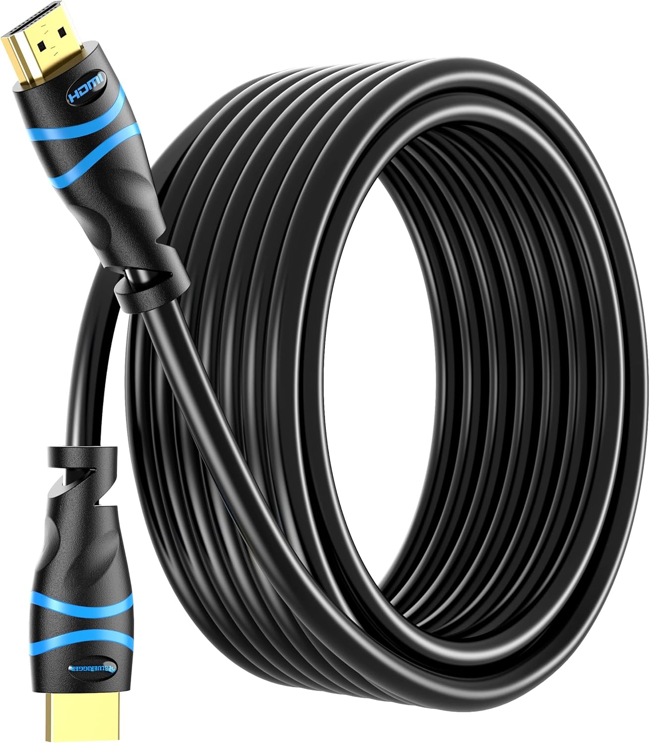 BlueRigger 4K HDMI Cable 50FT (4K 30Hz, HDR10, in-Wall CL3 Rated, High Speed, HDCP2.2, eARC) - Long HDMI Cable Compatible with Home Theatre, HDTV, Gaming Consoles, Streaming Devices