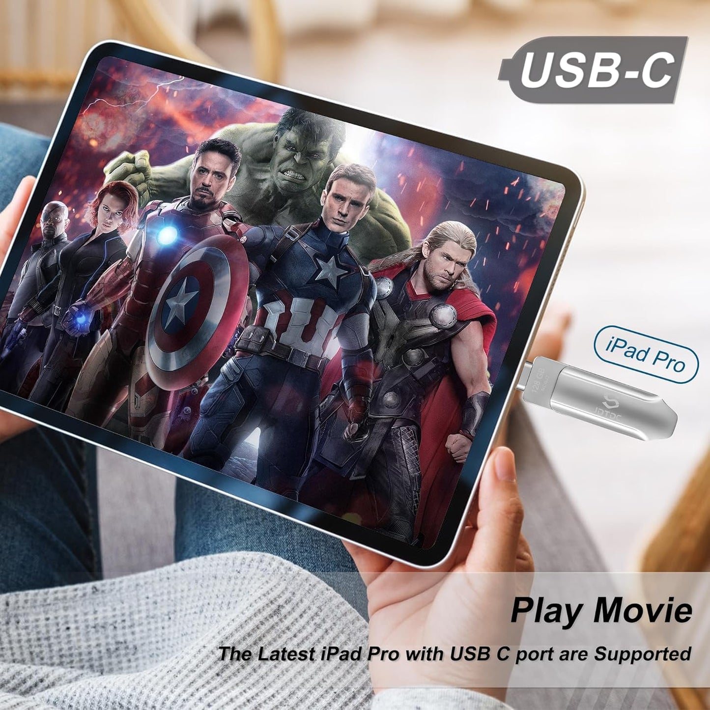 Photo-Stick-iPhone-16-Thumb-Drive 256GB Flash-Drive-iPhone-15-Photo-Storage iPhone Backup Stick For Photo Video Contact iPhone-Photo-Transfer-Stick iPad USB C Memory Photo-Stick-Android iPad-USB-Drive