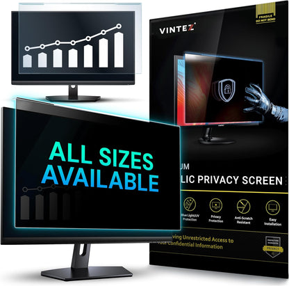 Universal Acrylic 17, 17.1, 18.1, 19 Inch Computer Privacy Screen Filter for Square Computer Monitors - 5:4 Aspect Ratio - 15.3" x 12.6" (390 x 320mm) - Monitor Frame Hanging Type