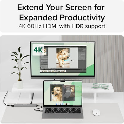 Plugable USB C Hub Multiport Adapter: 9-in-1 with 140W PD Charging, 4K 60Hz HDMI, 10Gbps Data Transfer, Gigabit Ethernet, SD, for USBC, USB4, Thunderbolt MacBook, Windows, Chromebook (USBC-9IN1E)