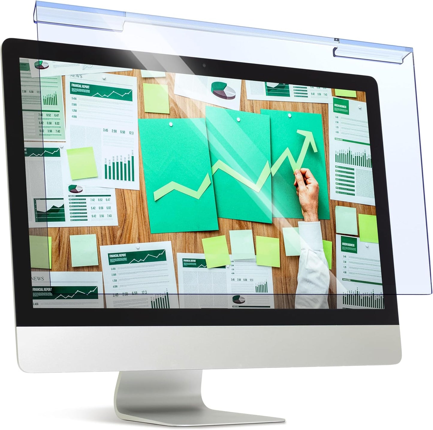 VINTEZ Blue Light Screen Protector Compatible With iMac 27 Inch (2012-2020) – Anti-UV Blue Light Blocking Film for Desktop PC, Eye Protection Filter, 24.1" x 15.1"