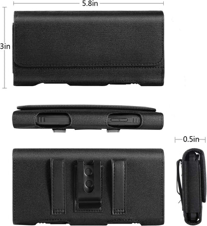 BECPLT Compatible with iPhone 13 Mini 12 Mini SE2 8 7 6 6s Holster Case, Nylon Holster Belt Case with Clip/Loops Belt Pouch Holder for iPhone SE 2022 8 7 6 6s Galaxy S7 - Built in ID Card Slot