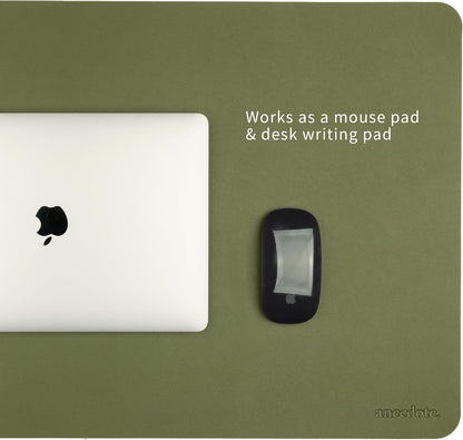 ANECDOTE Vegan Leather Desk Pad - 31.5"x17" Desk Mat for Your Office. This Quality Large Mouse Pad has Chic Elegance, Professional Look & Satisfying Touch - The Perfect Leather Mouse Pad for You!