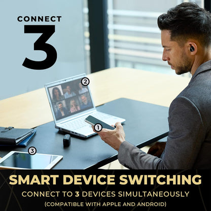 Technics Premium Hi-Fi True Wireless Bluetooth Earbuds with Advanced Noise Cancelling, 3 Device Multipoint Connectivity, Wireless Charging, Hi-Res Audio + Enhanced Calling - EAH-AZ80-K (Black)