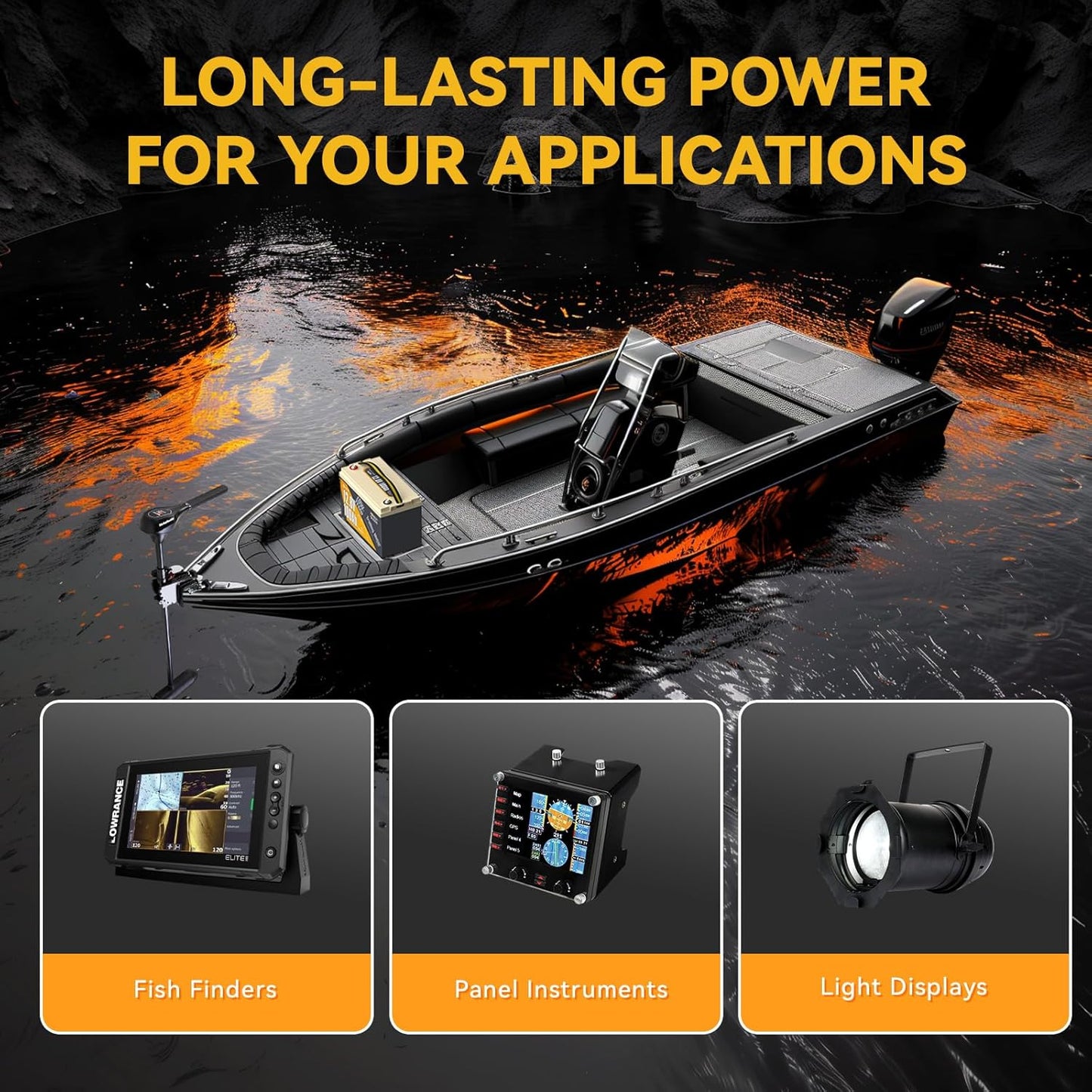 Power Queen 12.8V 100Ah Low-Temp LiFePO4 Battery with 12V20A Charger, Low Temperature Protection, Built-in 100A BMS, Grade A Battery Cell, Up to 15000+ Cycles, Perfect for Trolling Motor, Marine, RV