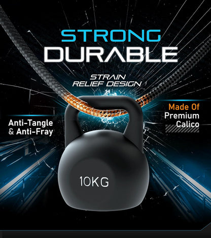 Futurizta Tech [Upgraded] Zeus-X 6-in-1 Universal Multi Cable (10ft/3m) Fast Charging 60W Laptop PD, QC3.0 & 27W iPhone Fast Charging & Data Sync, Military Grade Braided with Cable Organizer Strap