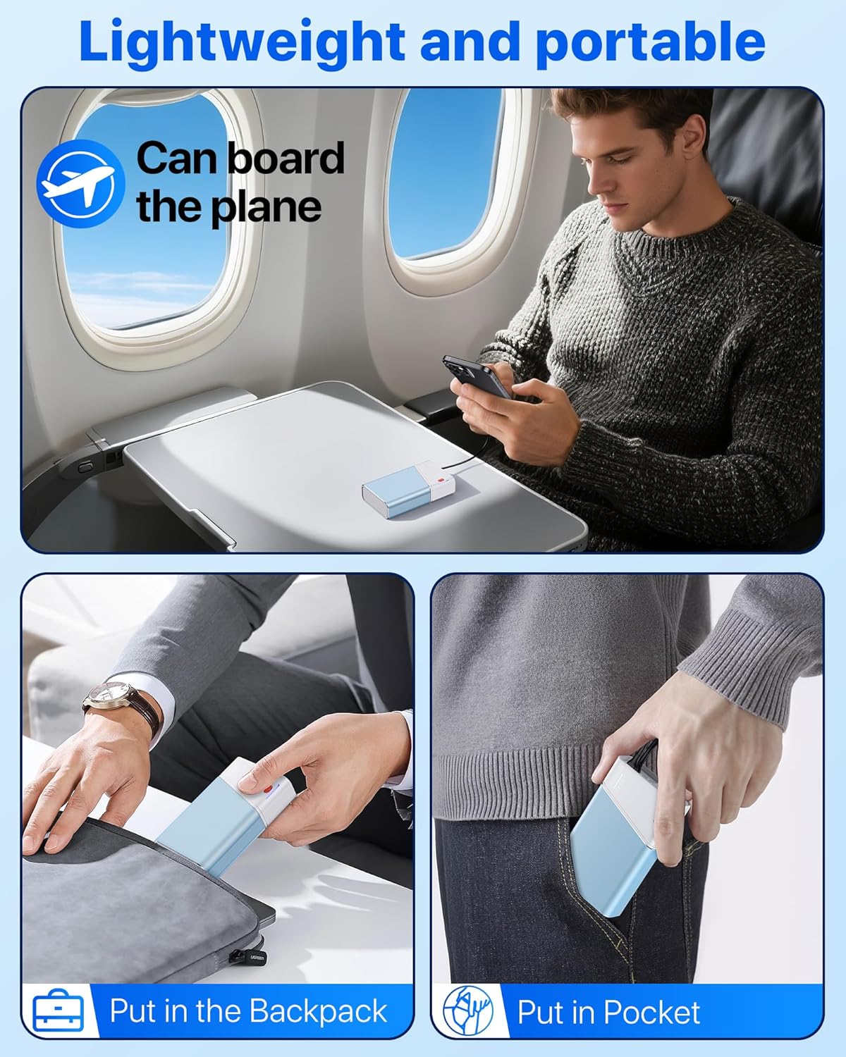 Portable Charger 20000mAh, 22.5W PD 3.0+QC 4.0 Super Fast Charging Power Bank, Cooler Aerospace Metal Case for iPhone 17 16 15 14, 13 Android, iPad, Samsung Google Tablet & More, Travel Essential