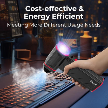 Rosewill Electric Air Duster - 120,000 RPM Super Power Cordless Compressed Air Duster, 3-Gear Adjustable Mini Blower with Fast Charging, Dust Blower for Computer, Keyboard, Pet, House, Outdoor and Car