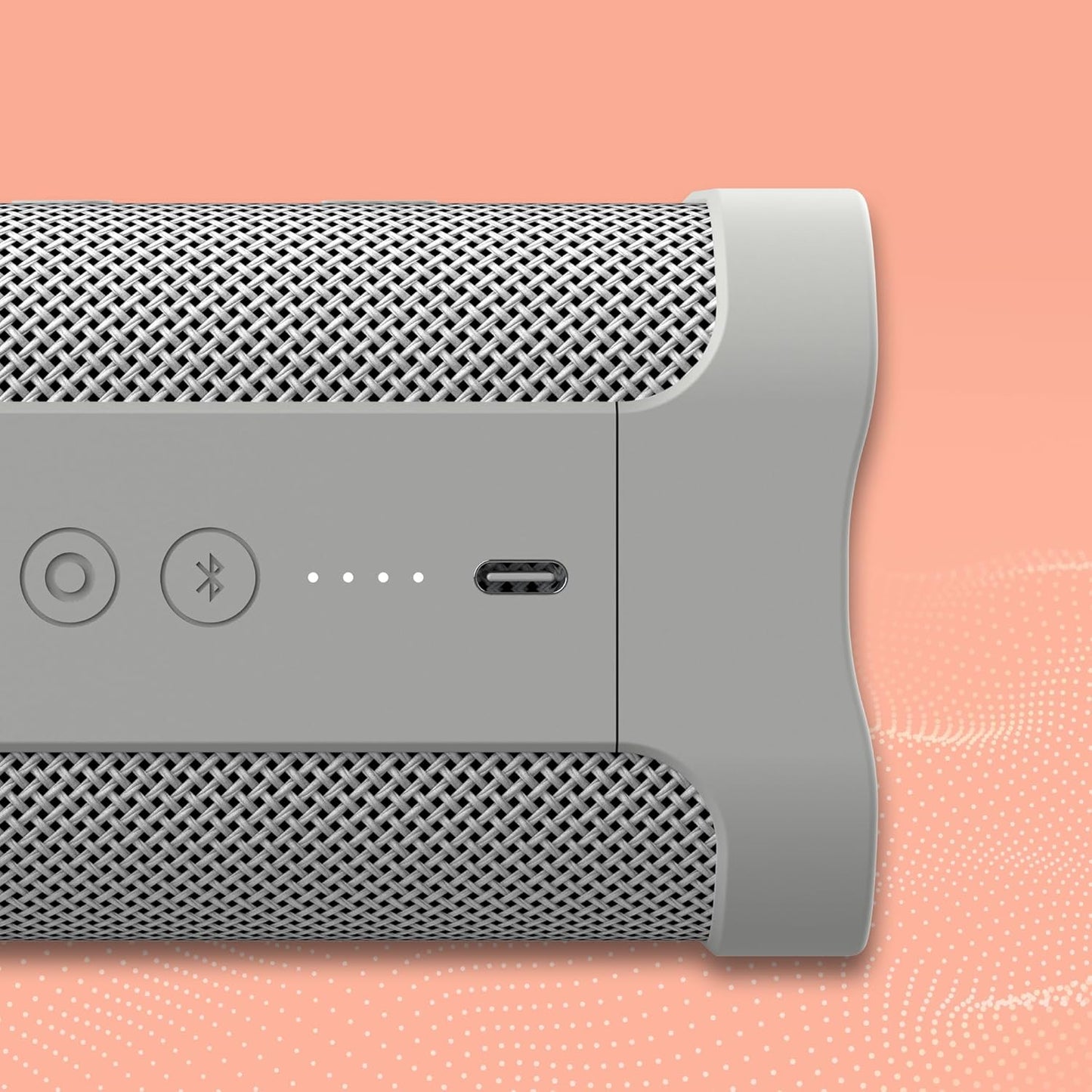 Skullcandy Terrain XL Wireless Bluetooth Speaker - IPX7 Waterproof Portable Speaker, 18 Hour Battery, Nylon Wrist Wrap, True Wireless Stereo (Bone)